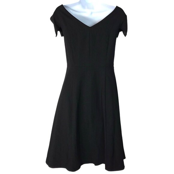 Worthington Womens Black Crepe A-Line Dress Size 12 LBD NWT - Picture 3 of 7